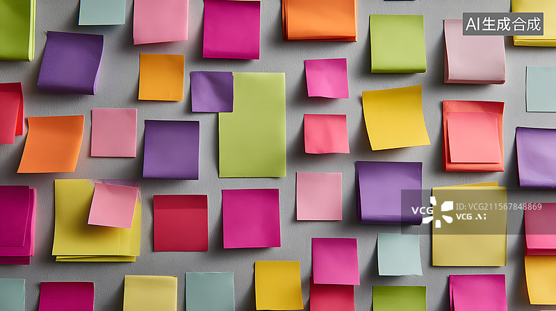 【AI数字艺术】彩色便签图片素材