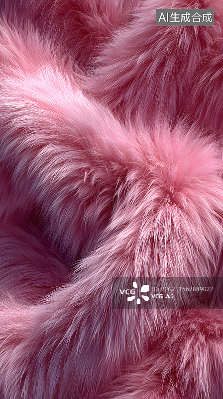 【AI数字艺术】粉色 毛发图片素材