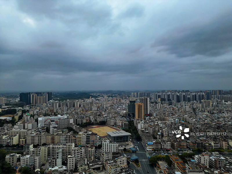 廉江市 廉江大道 瓦窑坡 城市 地标 航拍图片素材