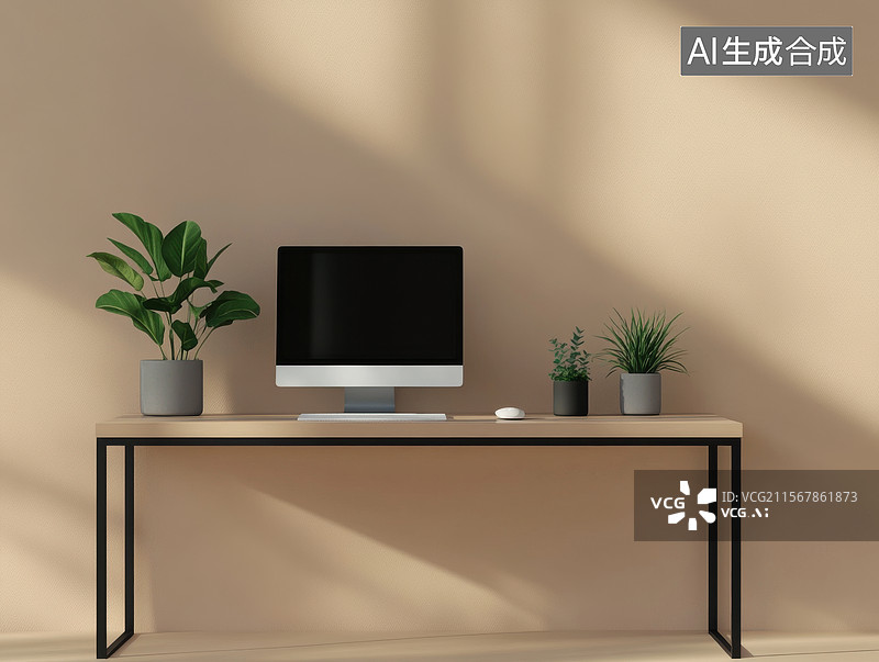 【AI数字艺术】现代简约办公桌图片素材