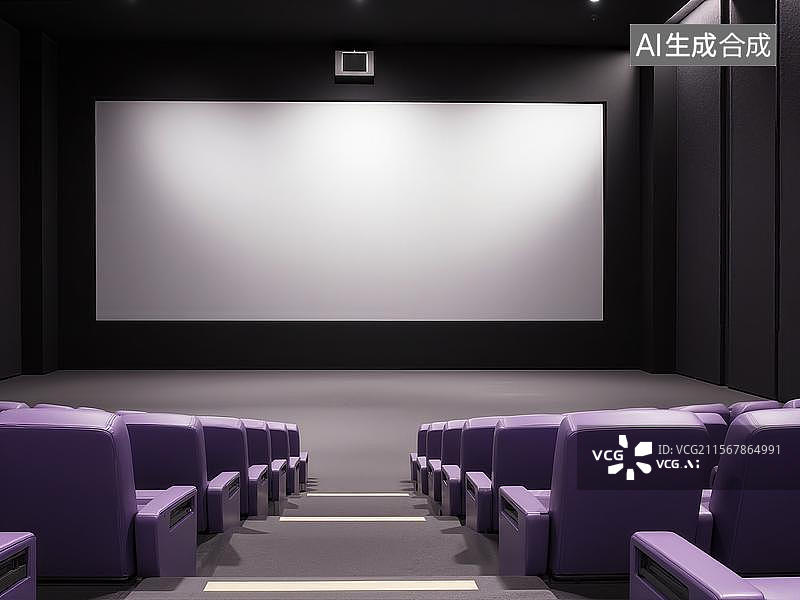 【AI数字艺术】空旷的电影院图片素材