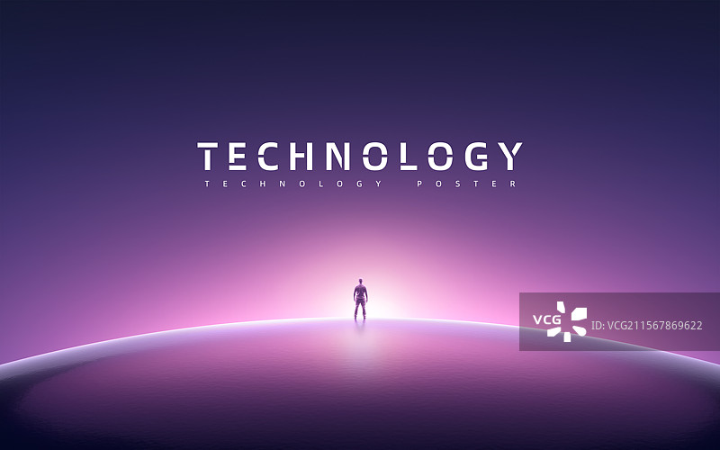 品牌发布会紫色渐变光效概念场景3D海报图片素材