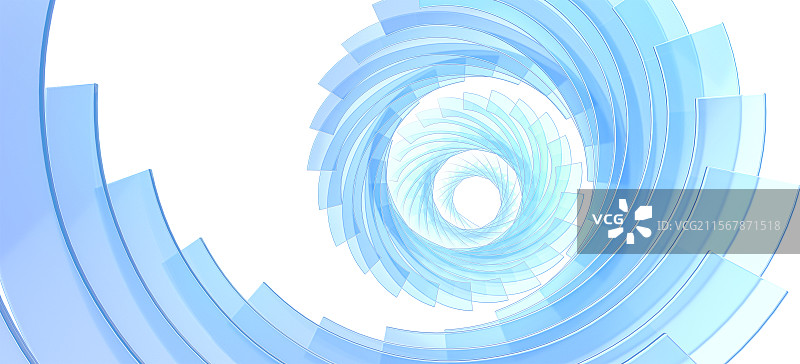 科技蓝色发布会螺旋概念3D科技感场景图片素材