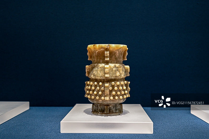 上海市博物馆展出的玉器文物图片素材