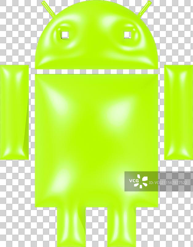3D绿色安卓图标图片素材