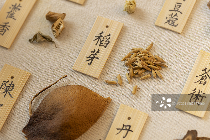 中药材稻芽图片素材