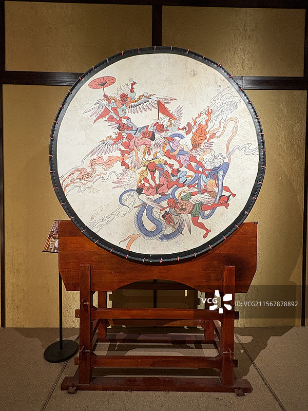 日本能乐里的太鼓特写图片素材