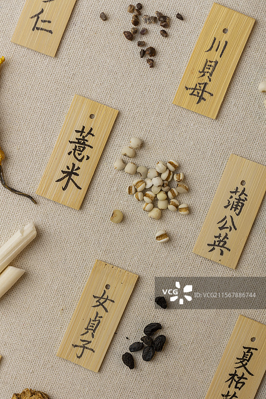 多种中药材图片素材