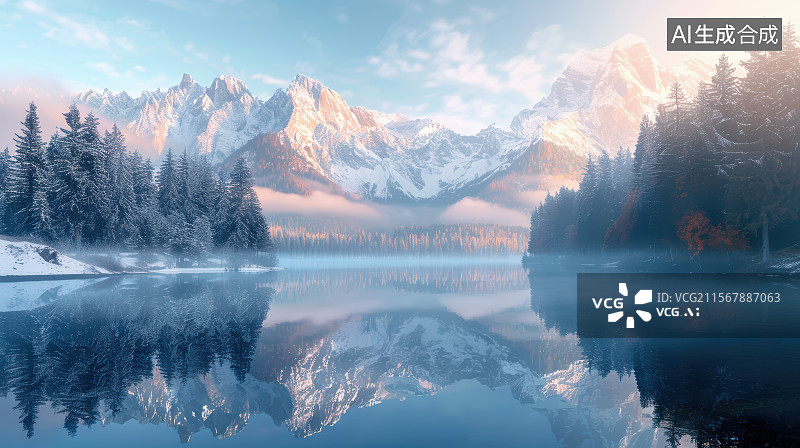 【AI数字艺术】生态保护区四季湖光山色图集图片素材