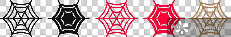 图标描绘了一个常与蜘蛛网相关的图案图片素材