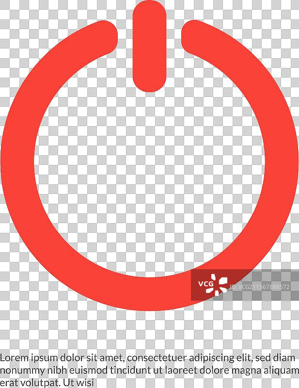 白色背景上的电源图标图片素材