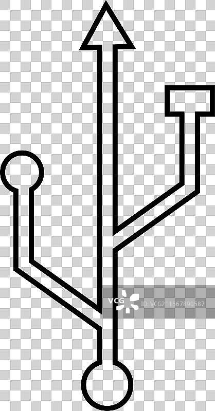 扁平化的USB图标符号图片素材