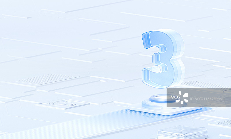 倒计时3天数字科技蓝白3D海报智能背景图片素材