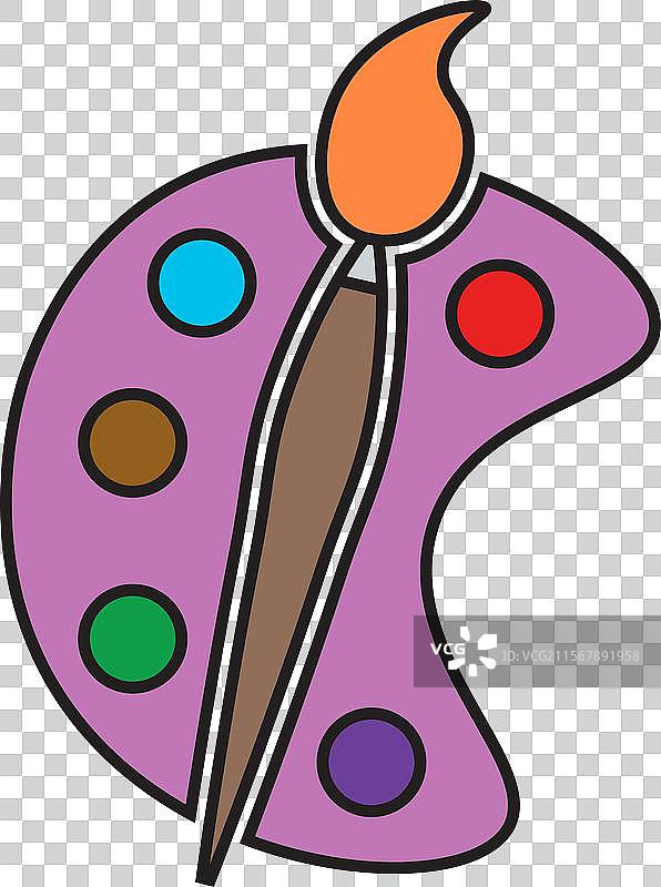 平面调色板图标图片素材