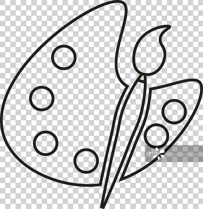 平面调色板图标图片素材