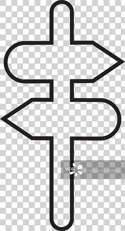 指示牌图标 方向线图标 隔离图标图片素材