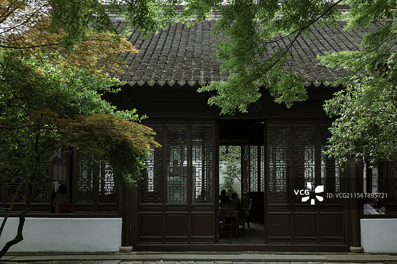 园林中式园林公园风景绿色植物美景绿植夏天郁郁葱葱养眼手机壁纸电脑壁纸电脑屏保屏保壁纸亭台小桥流水江南图片素材