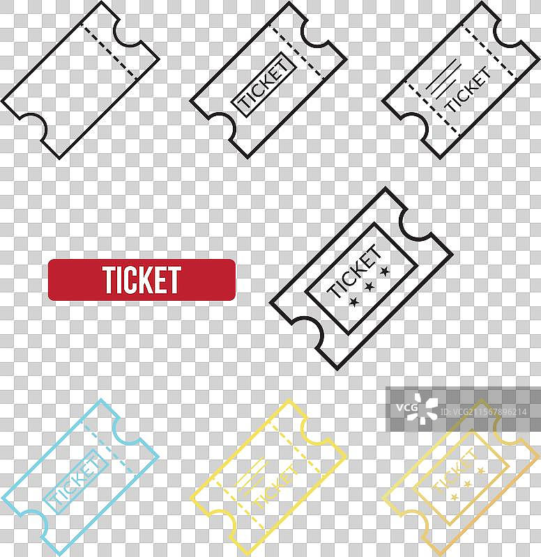 扁平票据图标集符号图片素材