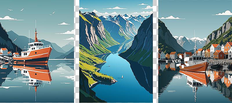 挪威风景系列图片素材