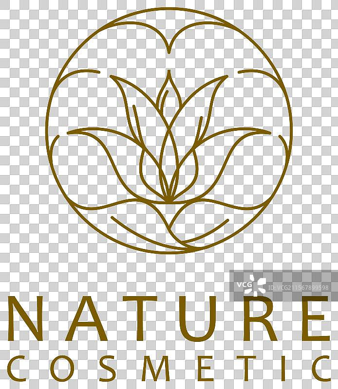 自然美容产品和美容院标志图片素材