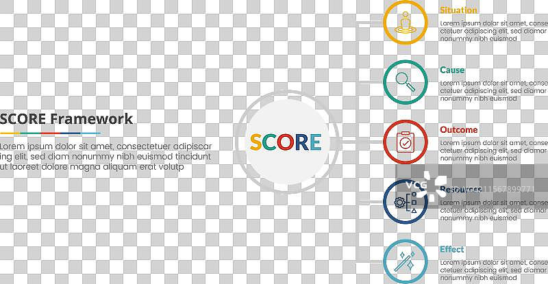 评分模型信息图概念用于幻灯片图片素材