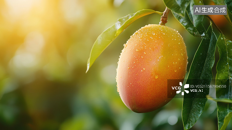 【AI数字艺术】新鲜的芒果图片素材