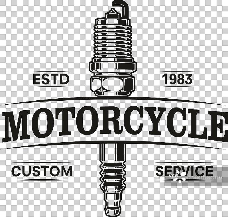 白色背景上的创意火花塞设计图片素材