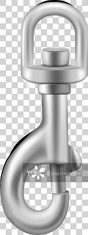 银色金属装备钩锁的卡宾枪图片素材