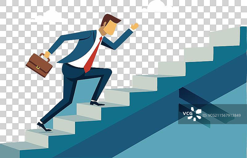商人跌倒在楼梯上图片素材