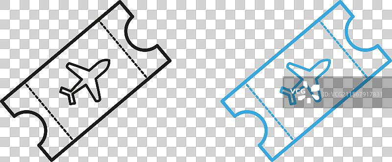 航空旅行的旅行票图标图片素材