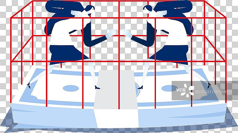 银行票据业务中的拳击比赛图片素材