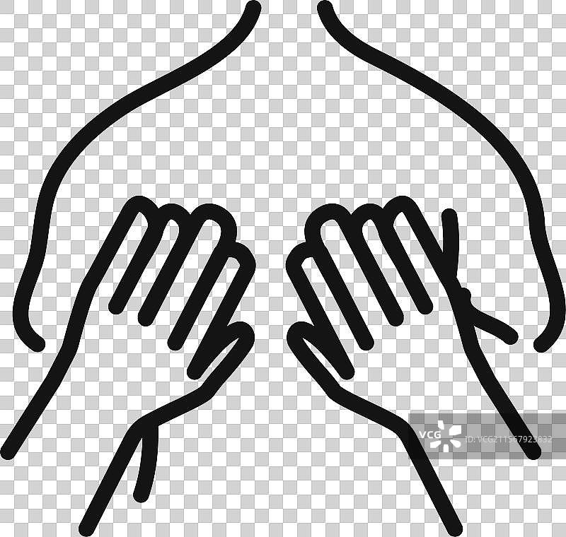 填充风格的背部按摩图标标记图片素材