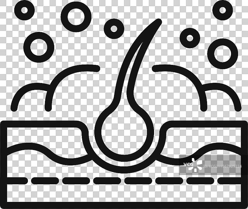 洗发图标填充样式图片素材