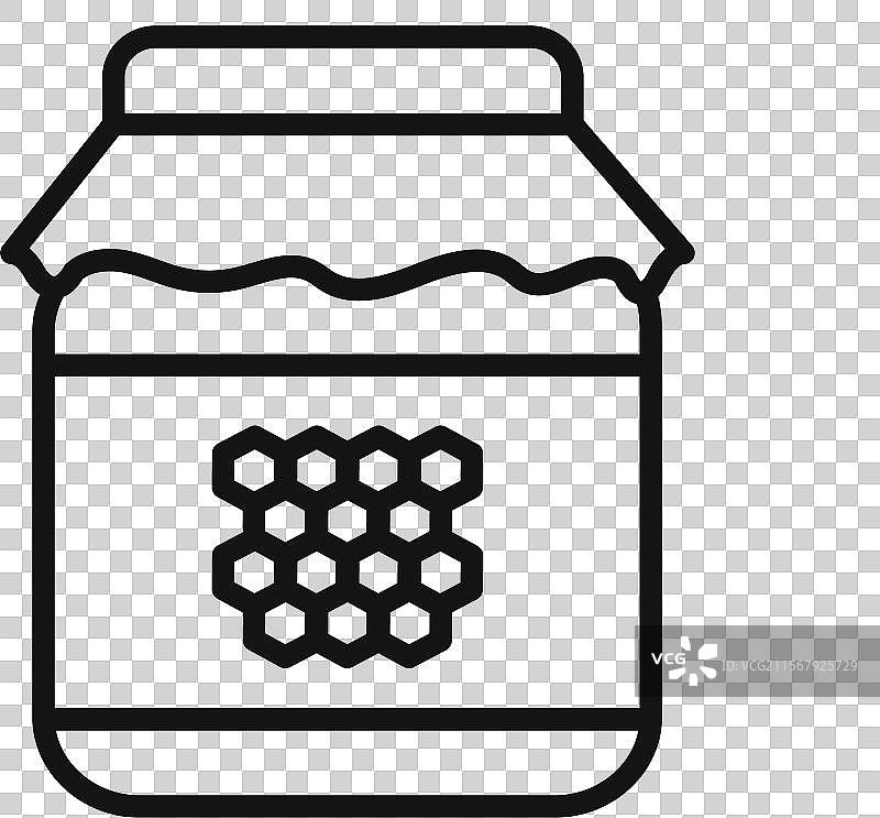 蜂蜜罐图标，填充风格图片素材