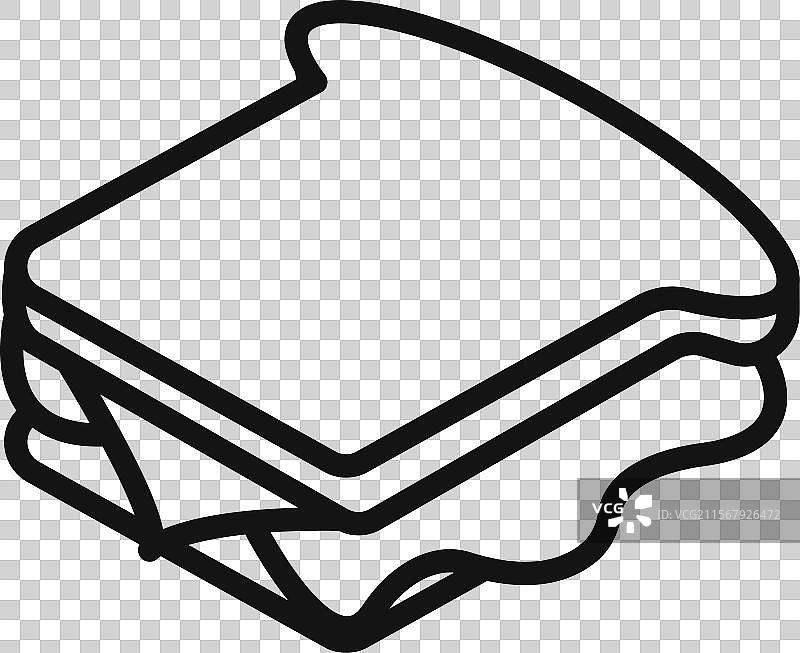 快餐三明治图标用于餐厅菜单图片素材