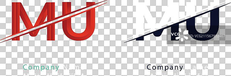 独特的穆字母标志图标模板图片素材