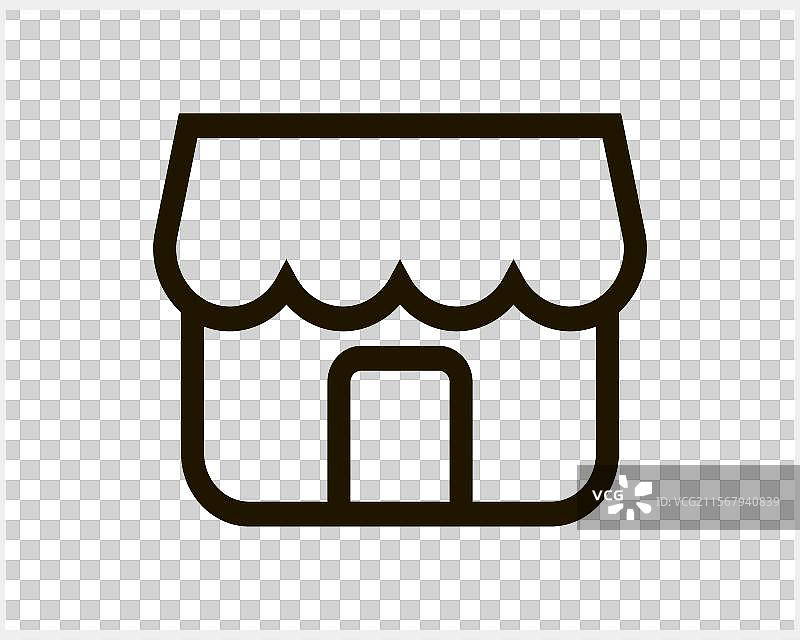 商店图标，孤立的库存图片素材