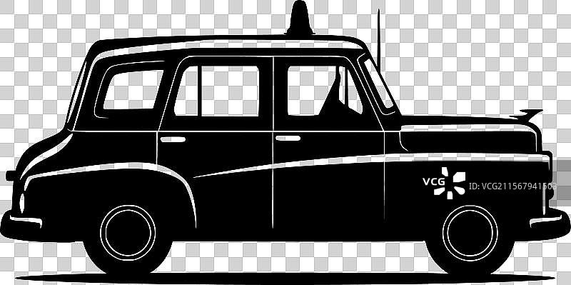 平顶出租车图标符号图片素材