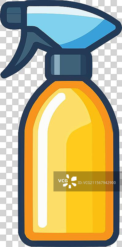 彩色透明喷雾图标，孤立在白色背景上图片素材