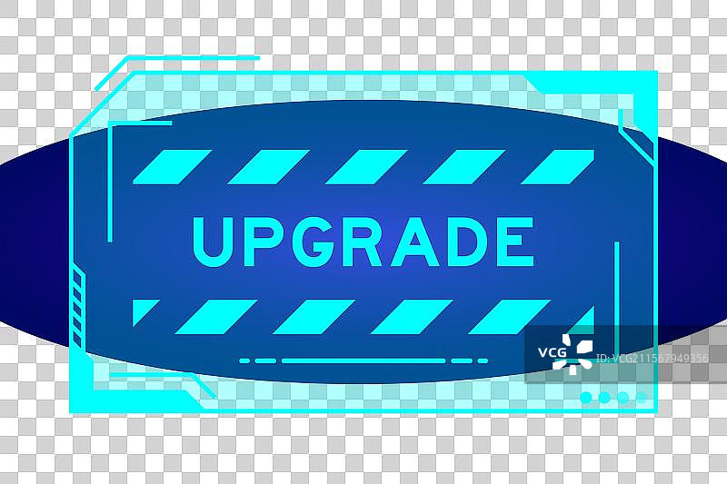 未来感的蓝色HUD横幅图片素材