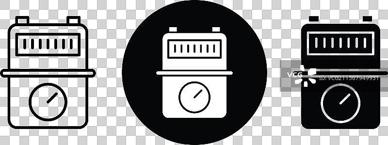 燃气表图标线条艺术图片素材