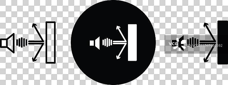 隔音墙轮廓图标集合图片素材