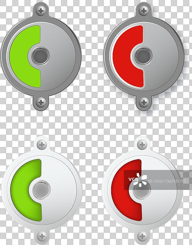 绿色和红色圆形金属厕所或洗手间锁图片素材