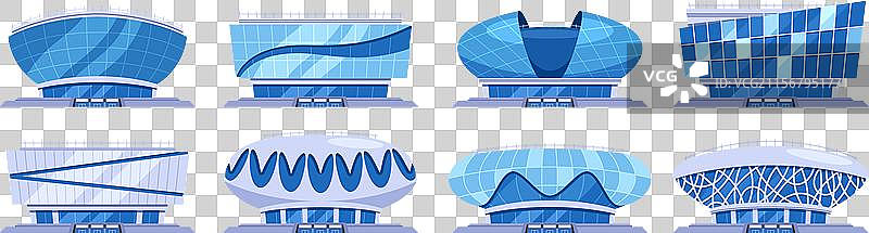 现代体育场建筑的独特集合图片素材