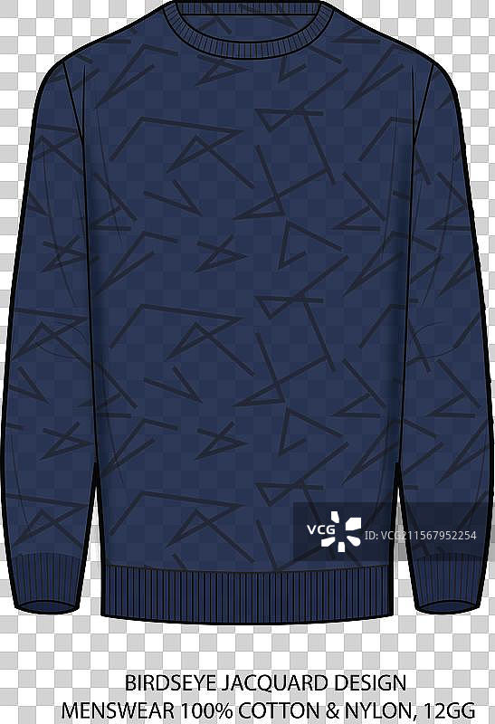 男士提花设计套头衫图片素材