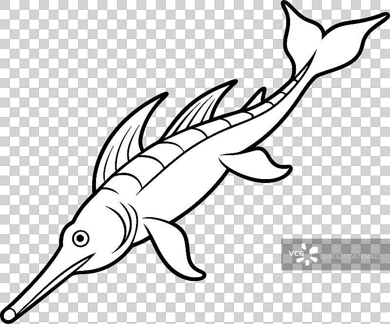 中华鲟鱼飞图标图片素材