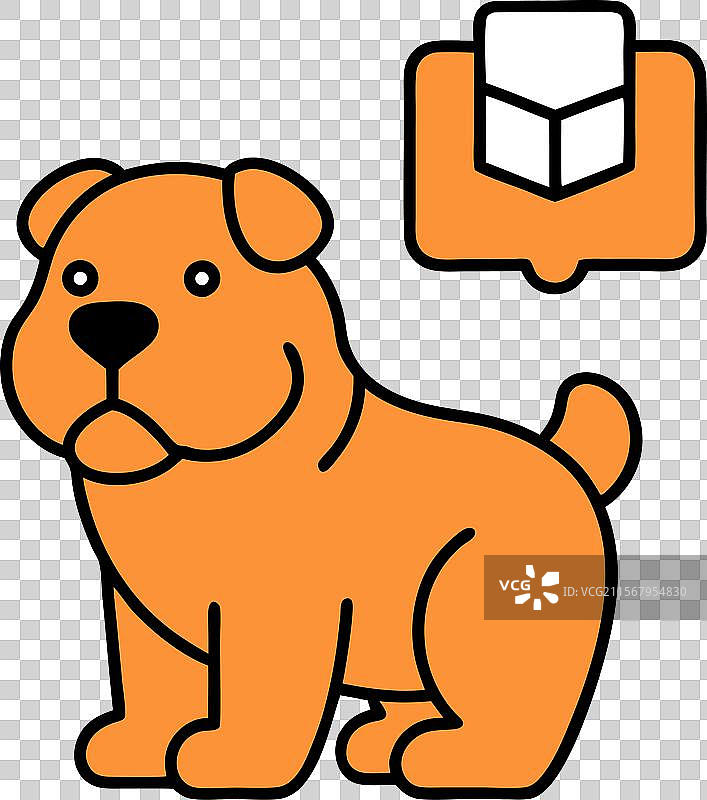 学习图标的中国沙皮狗图片素材