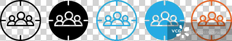 目标市场图标线条艺术图片素材