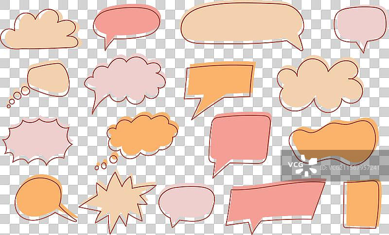 手绘的引言框架文本框备注图片素材