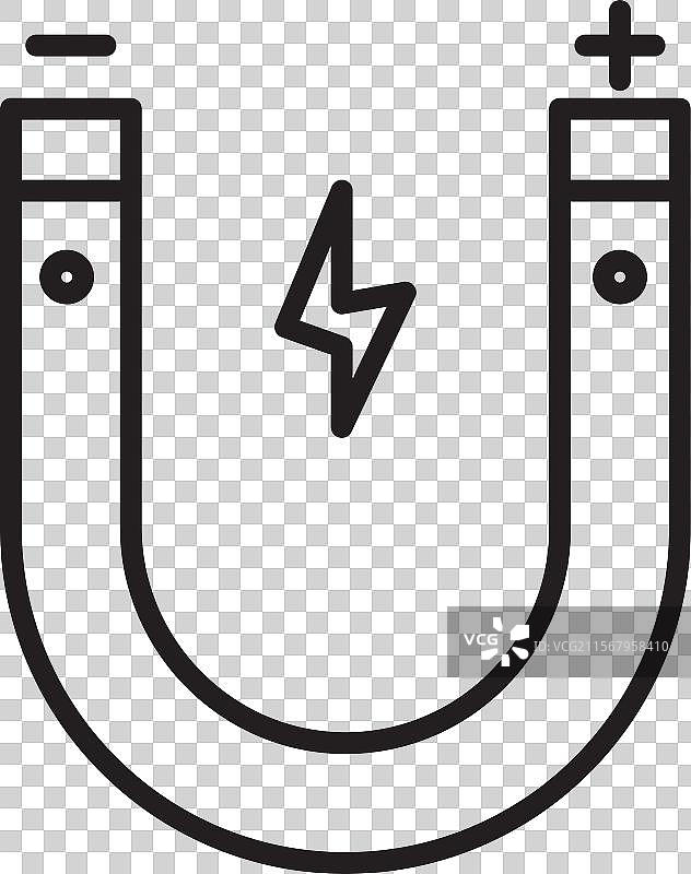 适合科学和物理的磁性图标图片素材